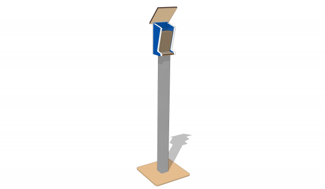 Bird Feeder with Post and Base