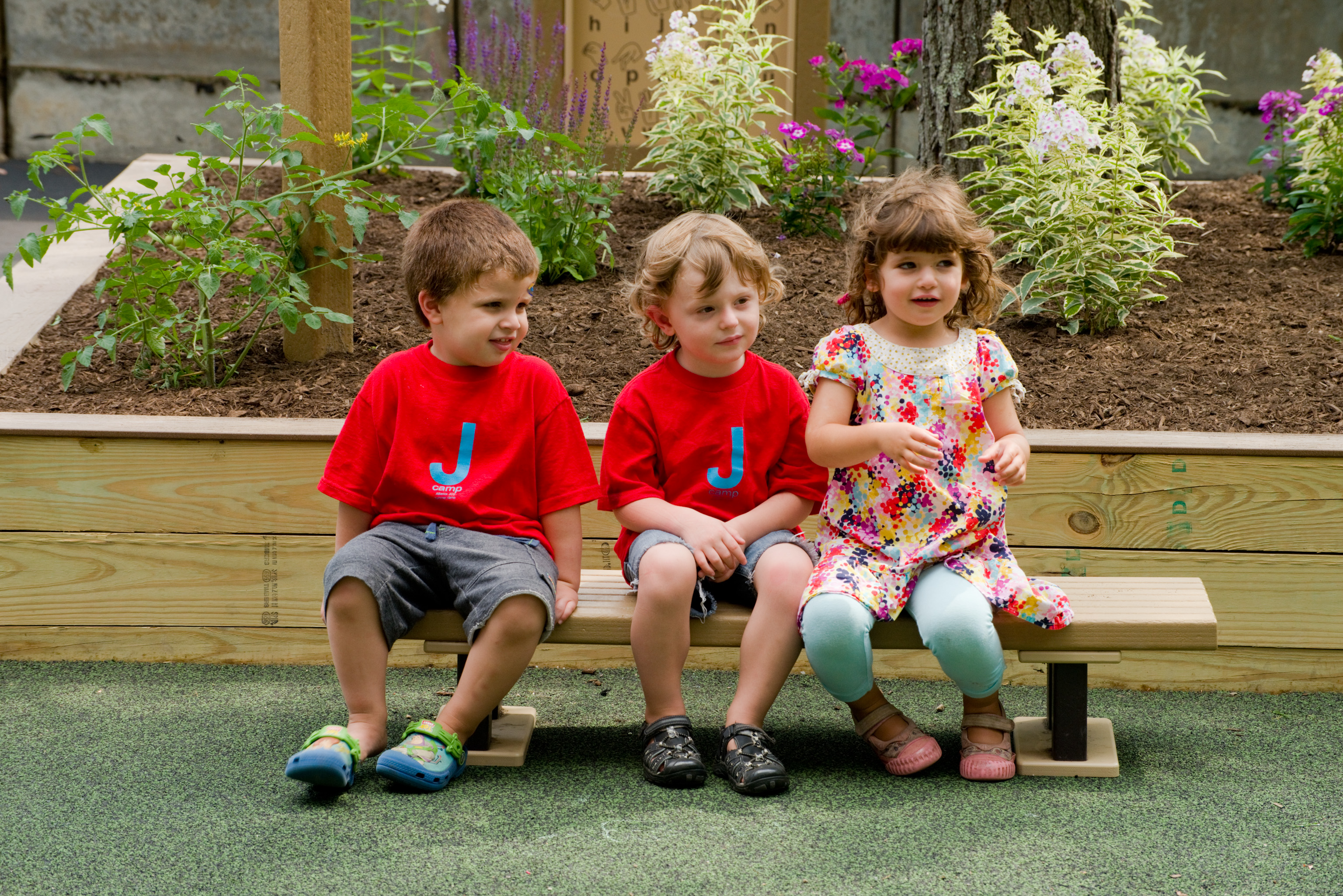 Flat Bench Preschool | Nature Of Early Play Playground Seating